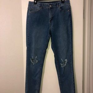 High Waisted Ripped Jeans